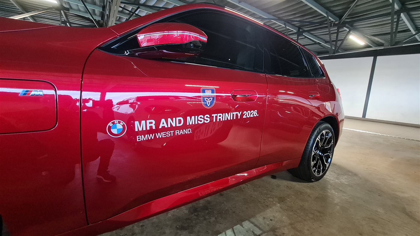 BMW West Rand event decal for a school competition