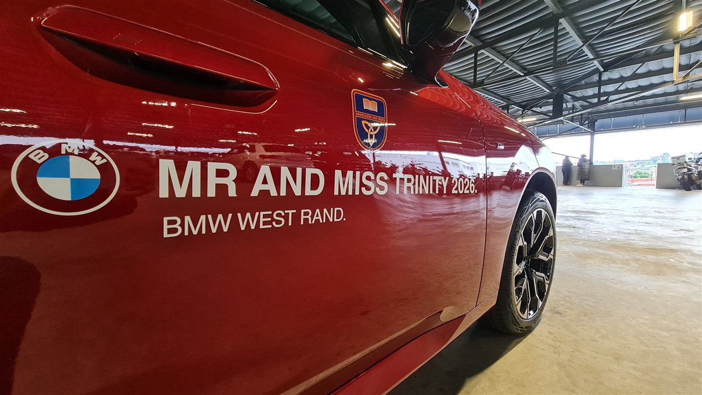 BMW West Rand Mr and Miss Trinity 2026 event decal wide shot