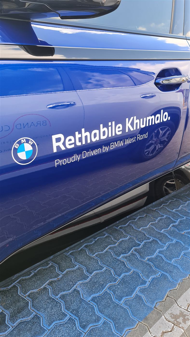 BMW West Rand vehicle branding — door decal wrap